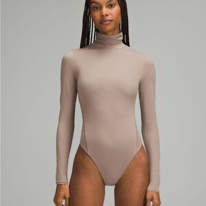 Women's Taupe Long Sleeve Bodysuit